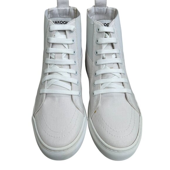 ✨ Thakoon White Canvas Pull-On High-Top Sneakers EU 36 & 38 – NIB - US 6, US 8 - Picture 15 of 16